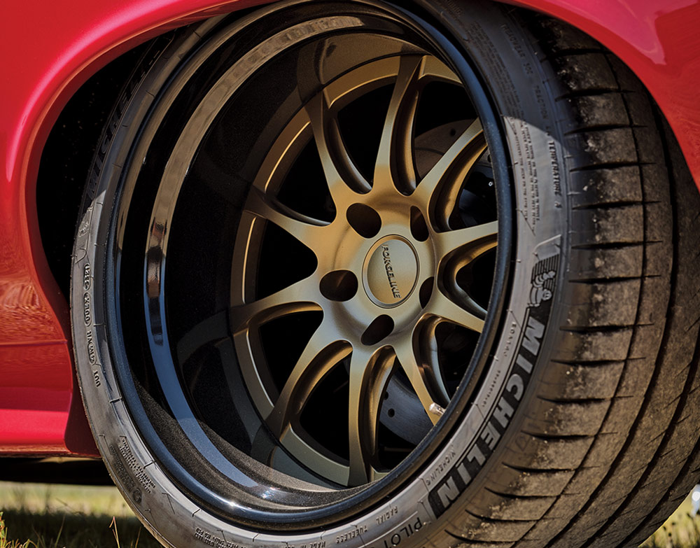one of the 1966 Pontiac GTO's tires