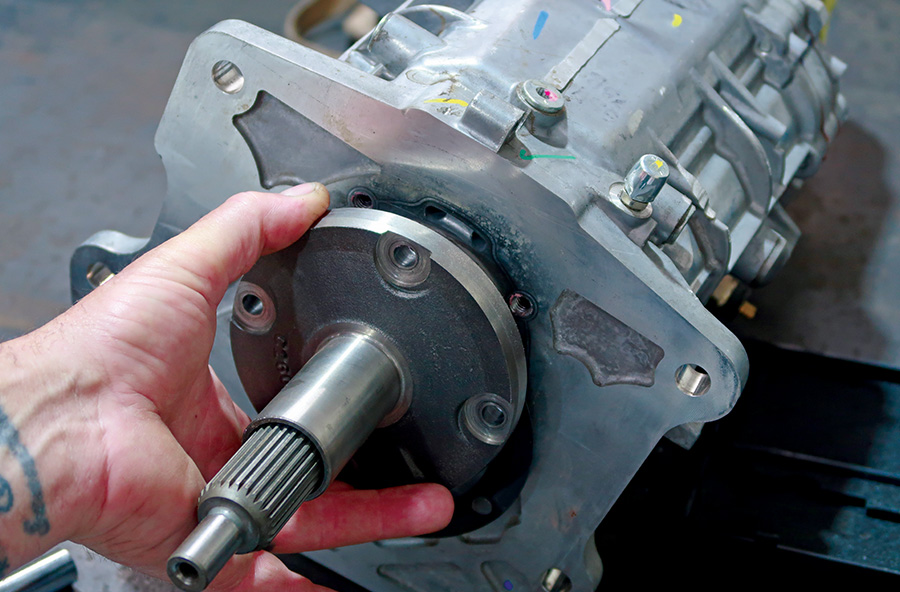 stock front bearing retainer being removed