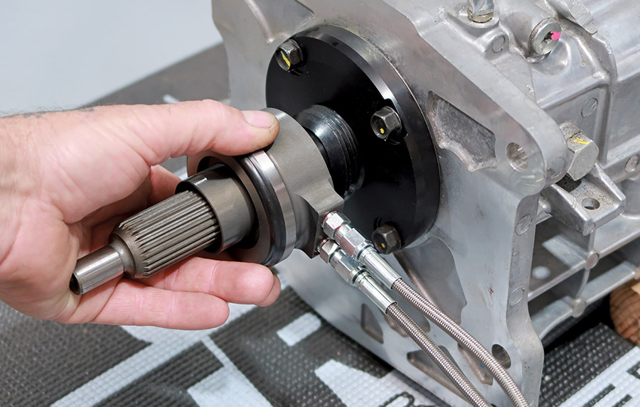 close up of the throwout bearing