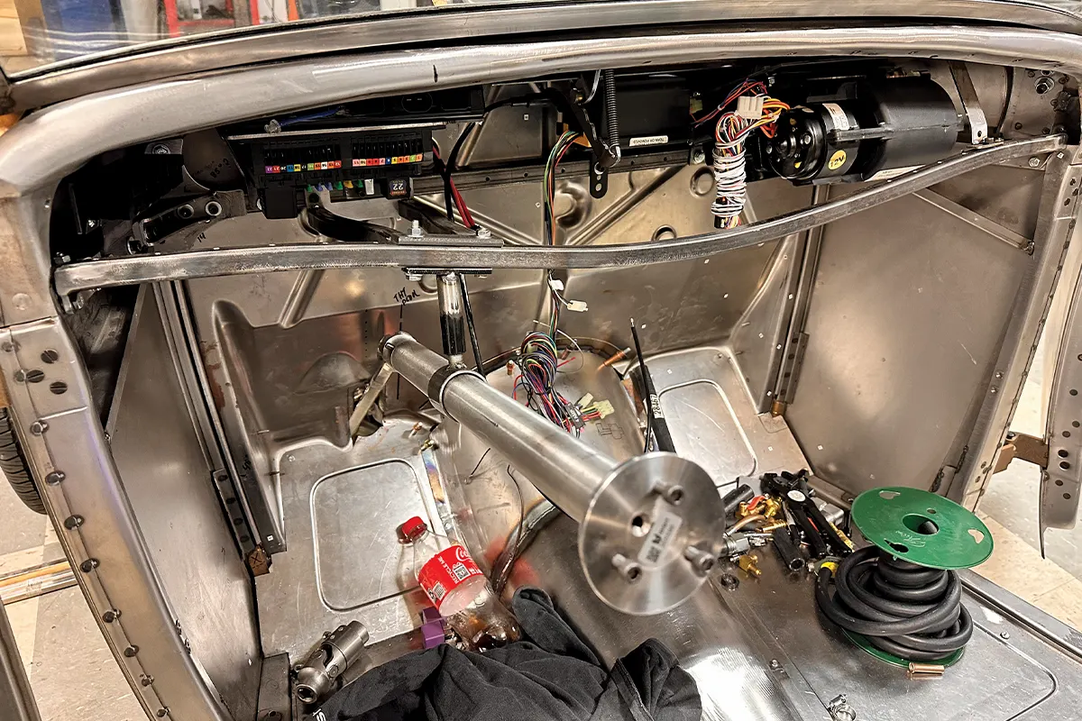 cowl cage mounted in the car