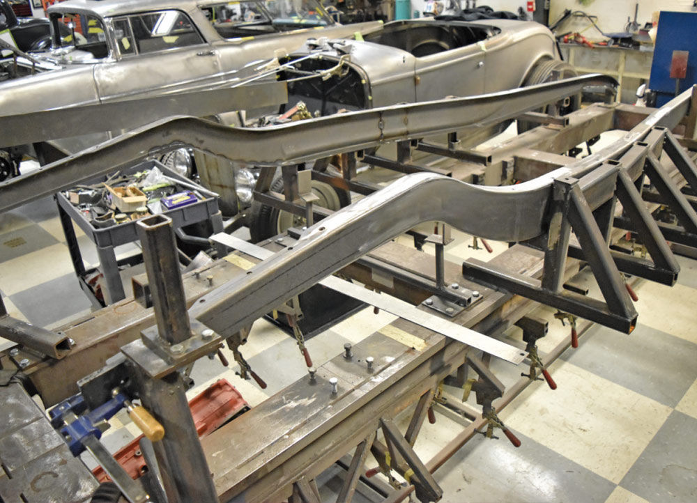 reproduced 1932 Ford from Shadow Rods as framerails for the roadster