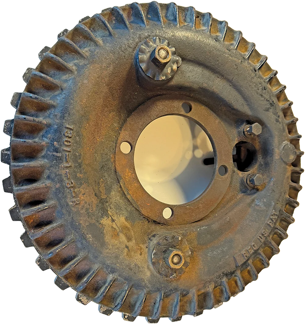 an original Kinmont backing plate from Jay Fitzhugh’s collection