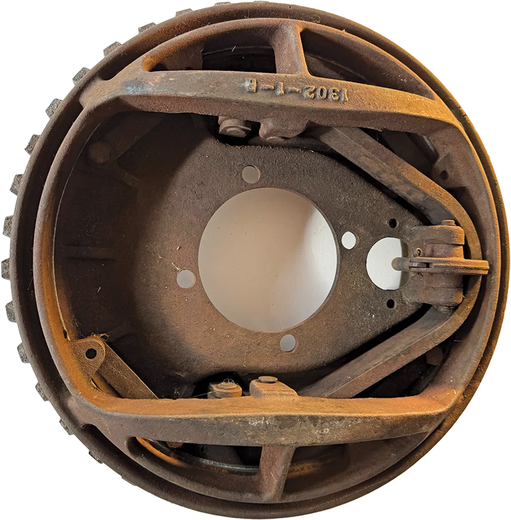 the pressure plate pushing on the friction material