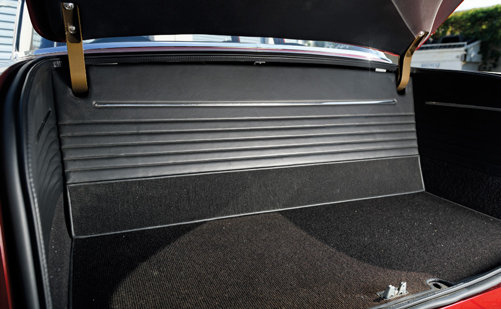 1955 Chevy trunk custom upholstery