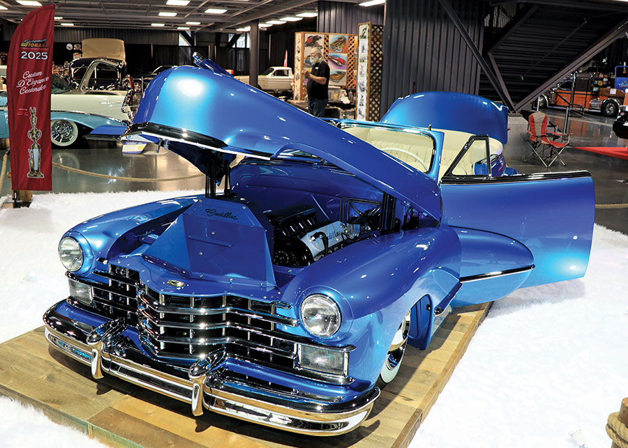 candy blue-toned Teal Later 1947 Cadillac