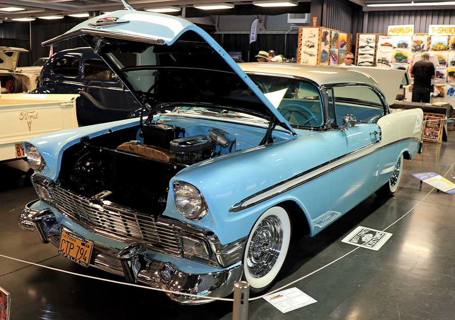 light blue 1956 Chevrolet Bel Air