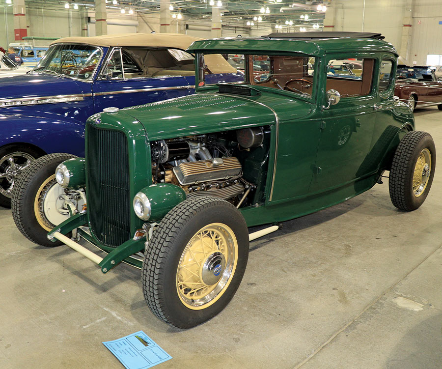 green 1931 Model A Ford coupe