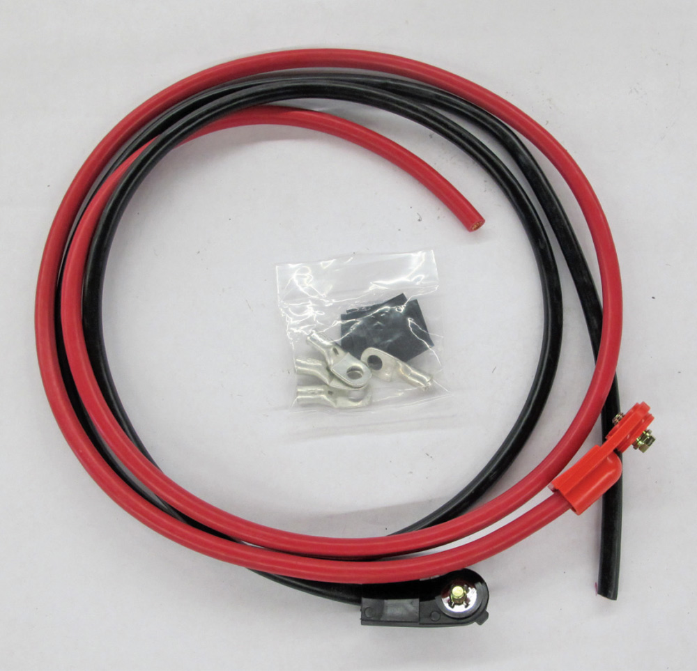 Heavy-gauge power cable kit with lugs and terminals for main feed and ground upgrades