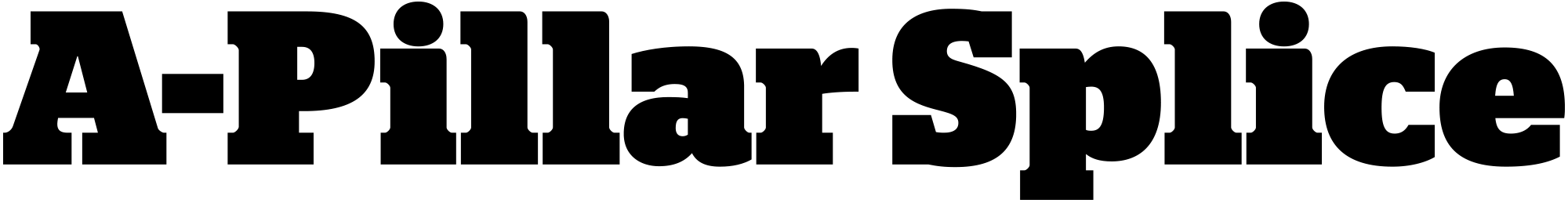 A-Pillar Splice typography