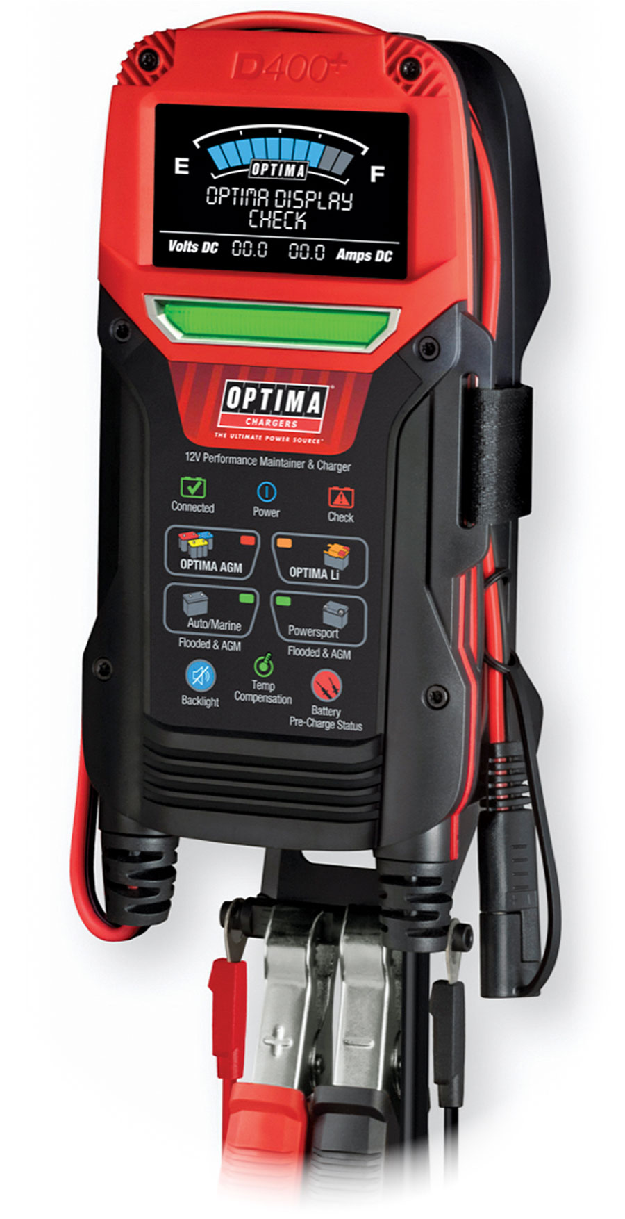 optima lithium battery mounted in tool cart with nearby screwdrivers and markers