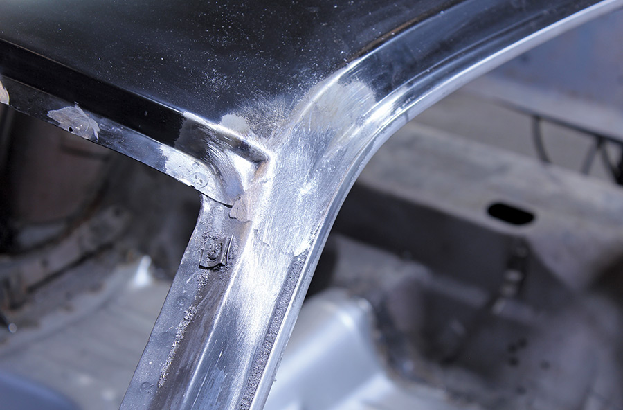 Baking soda neutralizes acid flux after lead work on Mustang's roof