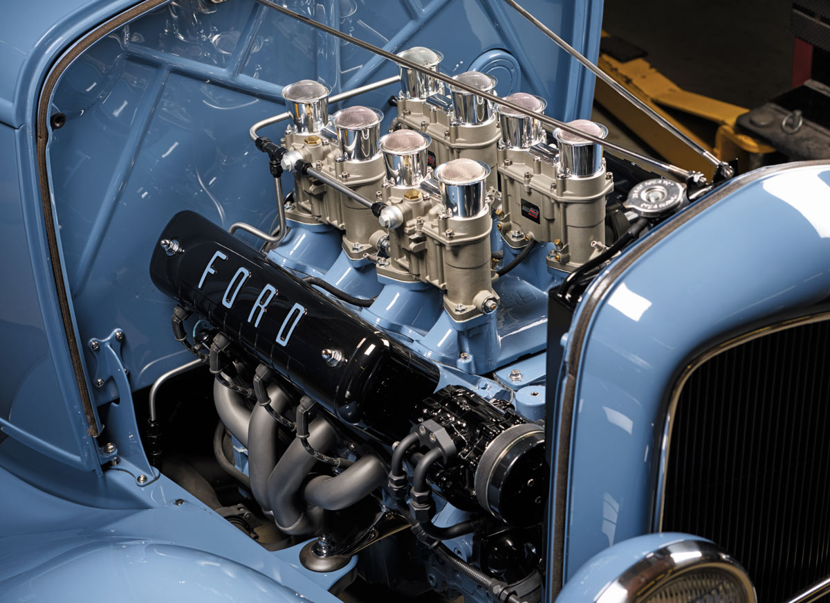 1932 Ford Roadster Ford Y-block engine six Stromberg carbs polished stacks