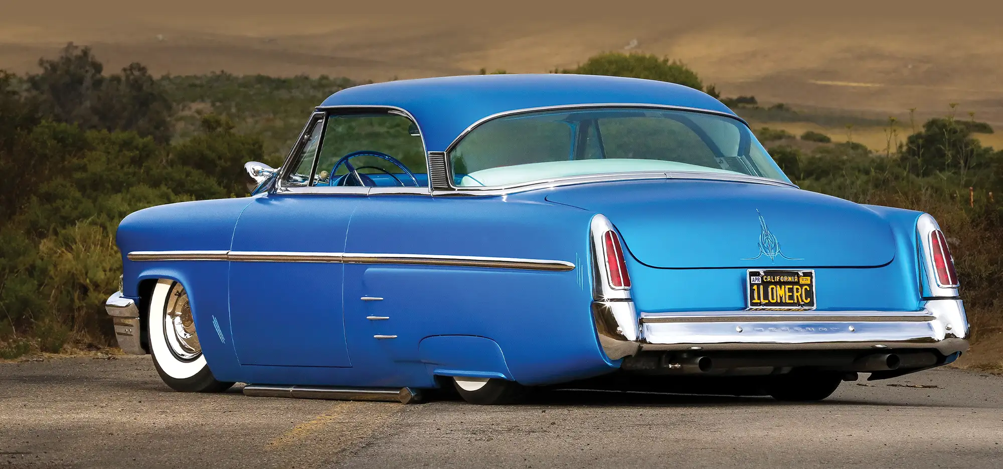 1953 Mercury Monterey rear angle custom taillights louvered bumper and pinstriped deck