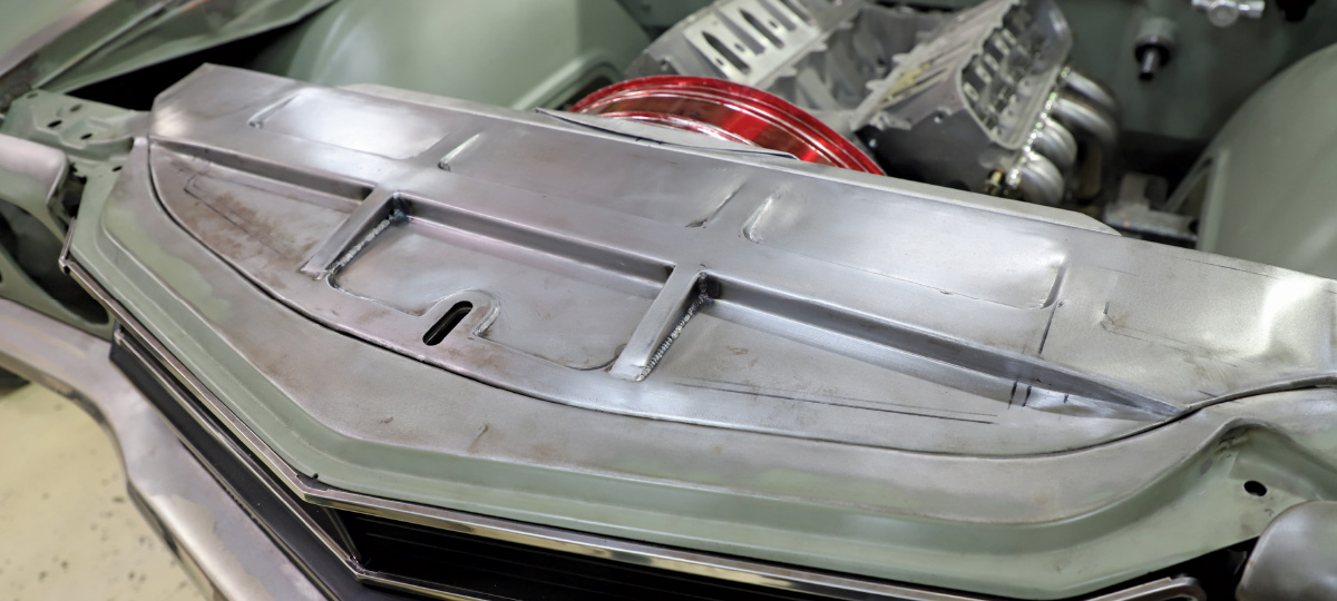 panel with finished recess metal