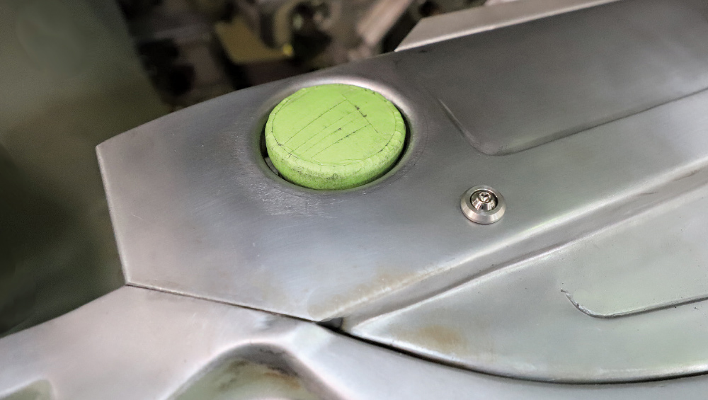 close-up of radiator cap