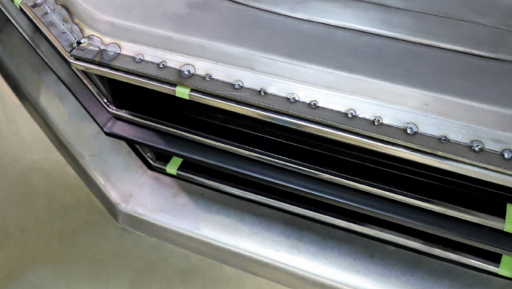 solid stock added to leading edge of panel