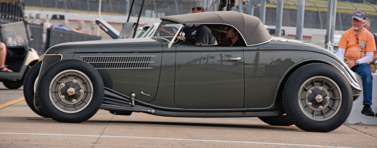dark grey 1936 Ford roadster
