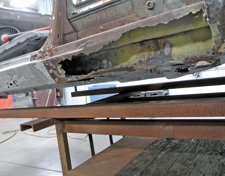1971 Plymouth Duster quarter panel installation rear wheel well AMD replacement sheetmetal fitment