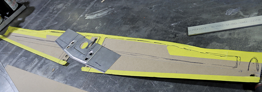1967 chevy nova latch panel layout cardboard template and steel