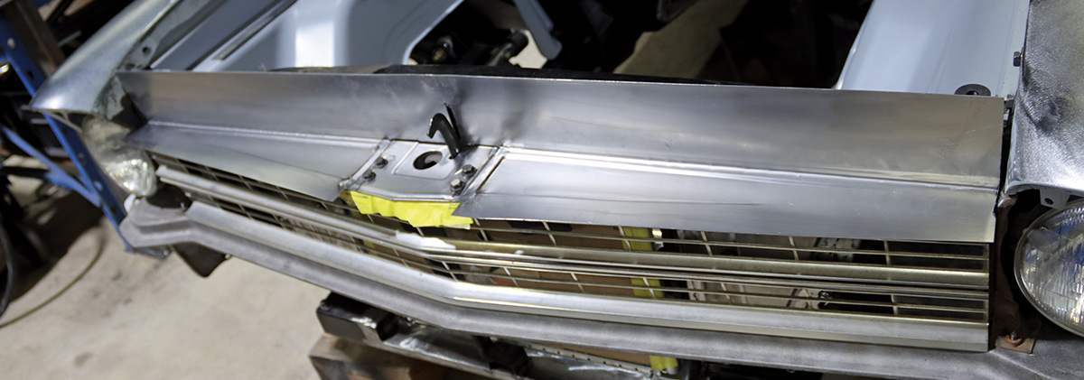 1967 chevy nova custom latch panel installed grille alignment