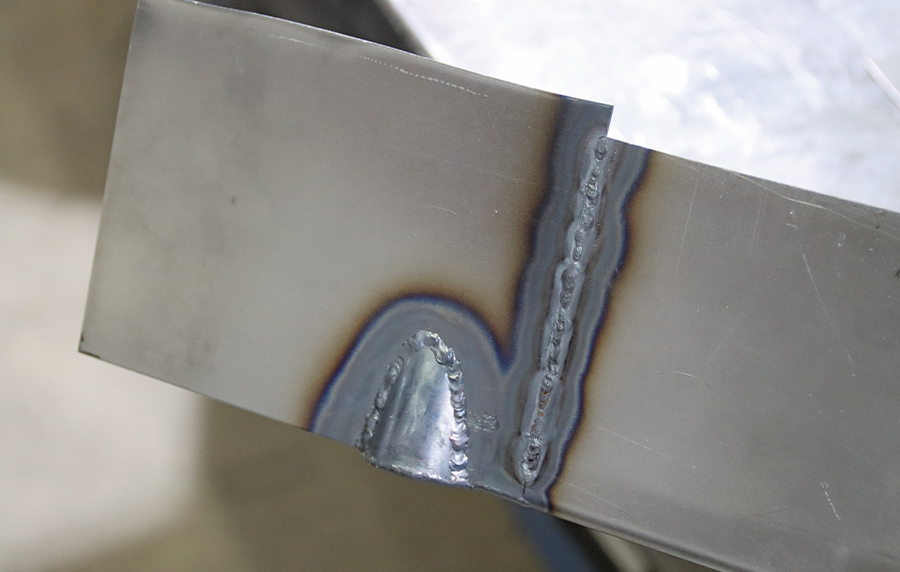 1967 chevy nova bracket welded to core support heat marks