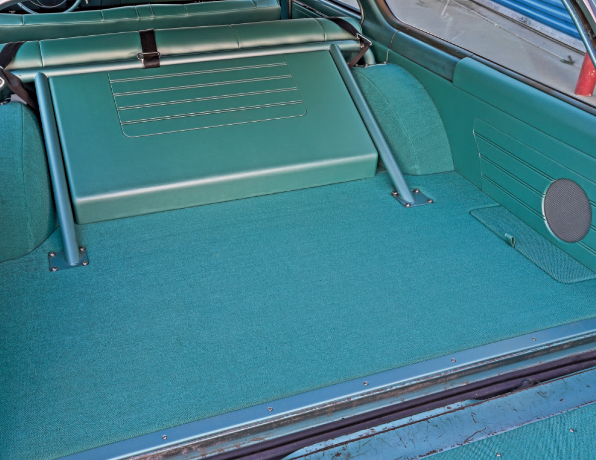 1965 chevelle wagon teal interior bed showcase