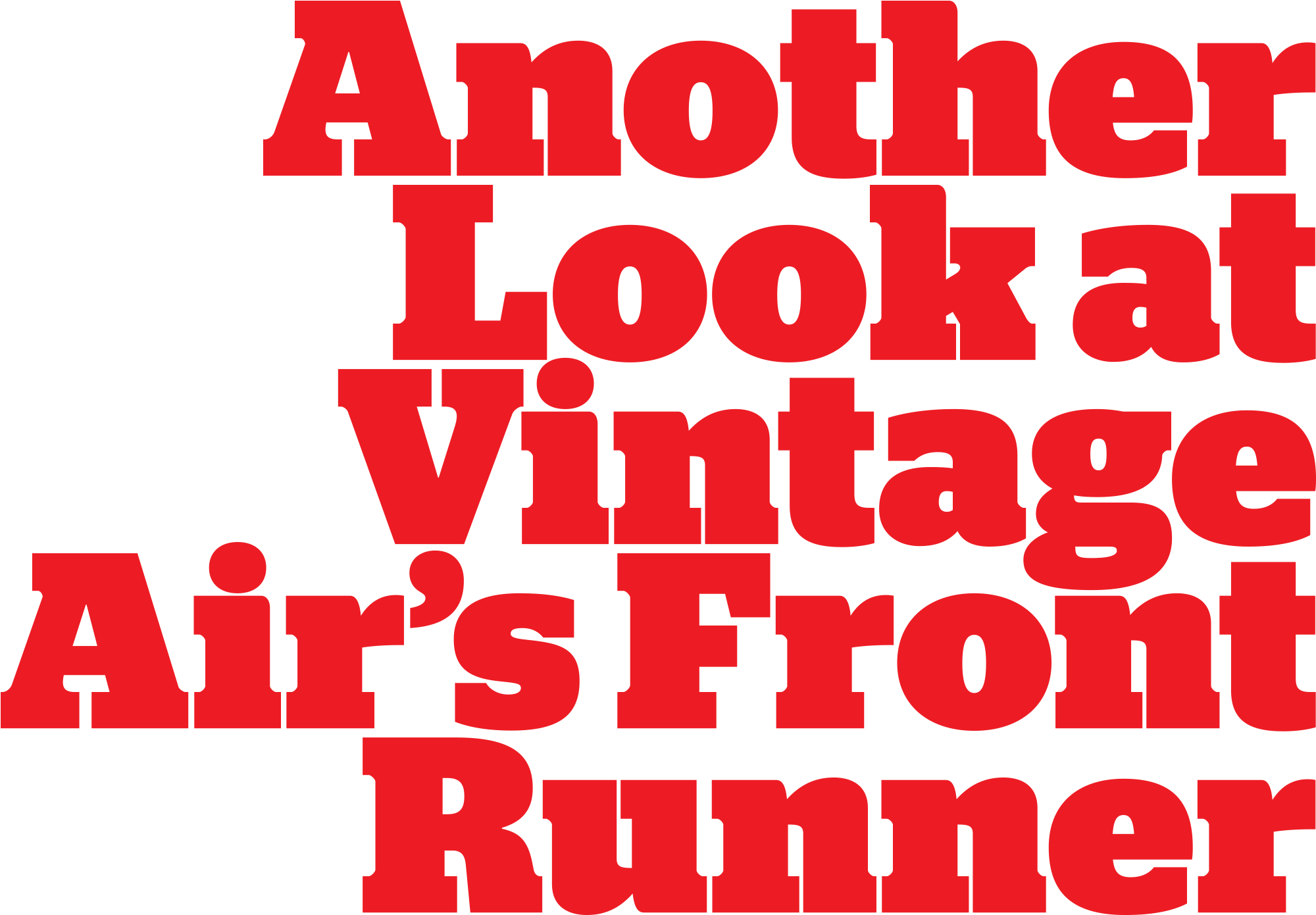 Another Look at Vintage Air's Front Runner