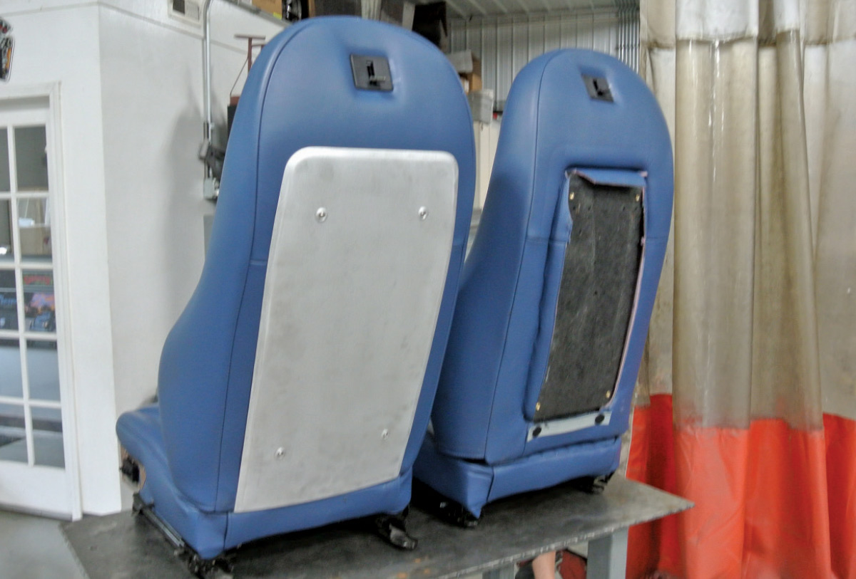 1971 plymouth duster front seats blue leather custom metal panel rear