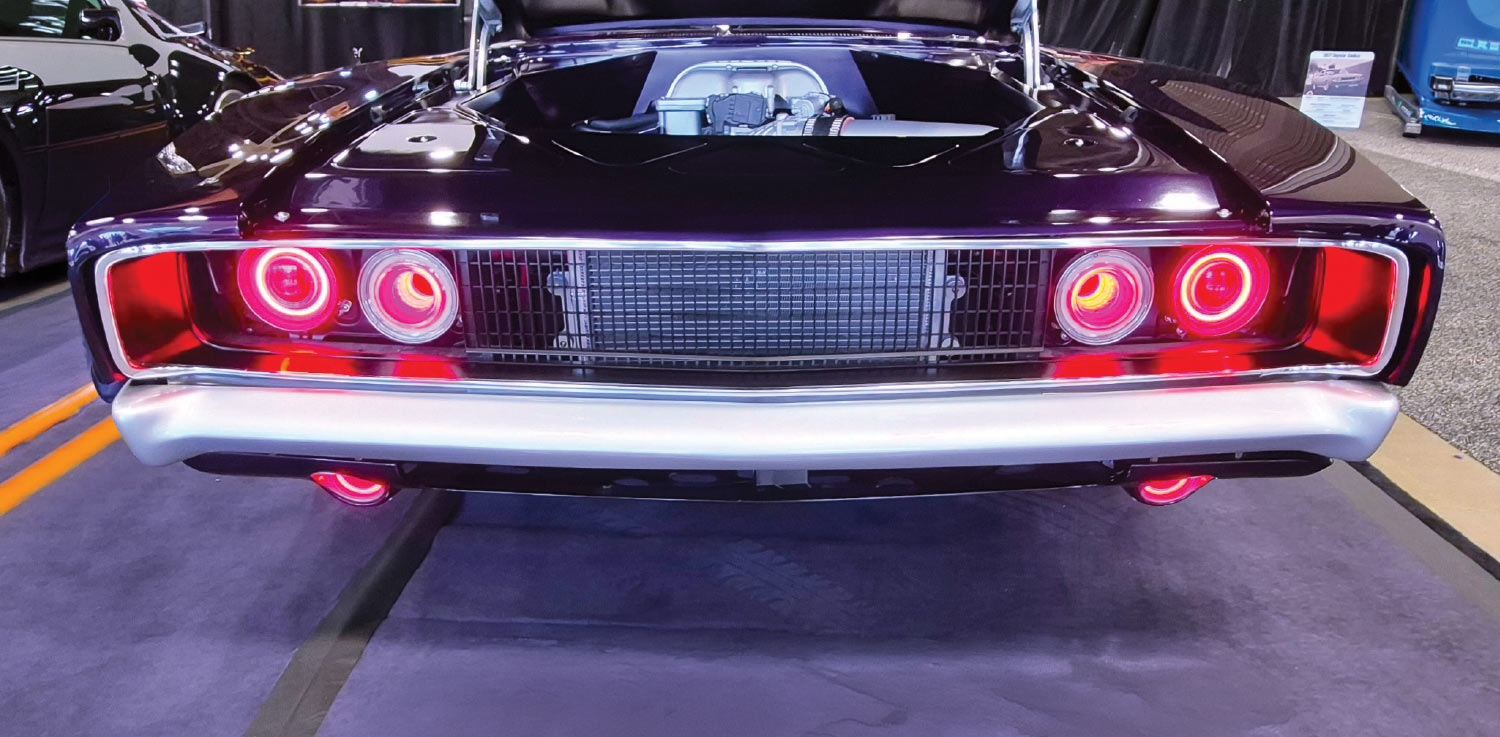 1970 dodge charger rear taillights custom led violet paint sema build