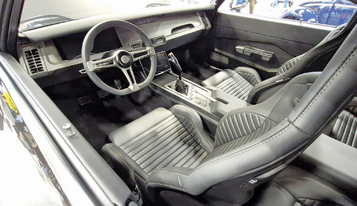 1970 dodge charger custom interior modern buckets console sema
