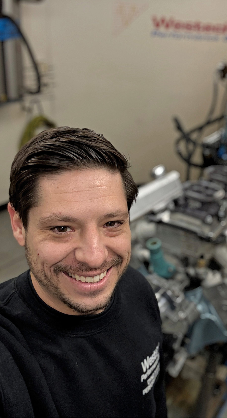 westech performance Evan Perkins selfie