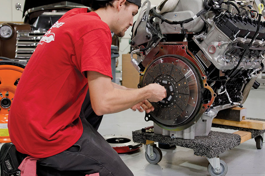 Positioning the McLeod clutch disc using an alignment tool