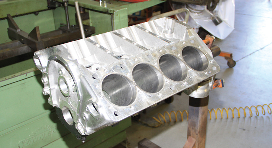 New aluminum 409 engine block casting.