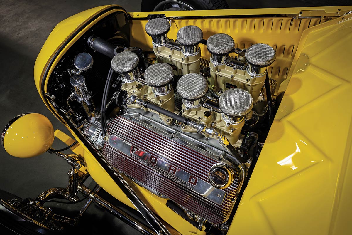 Ford Racing Prototype V8 engine with 8-stack EFI.