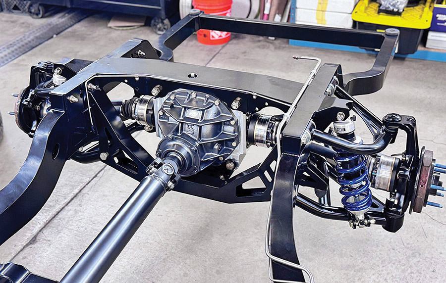 Strange 9-inch independent rear suspension unit detail.