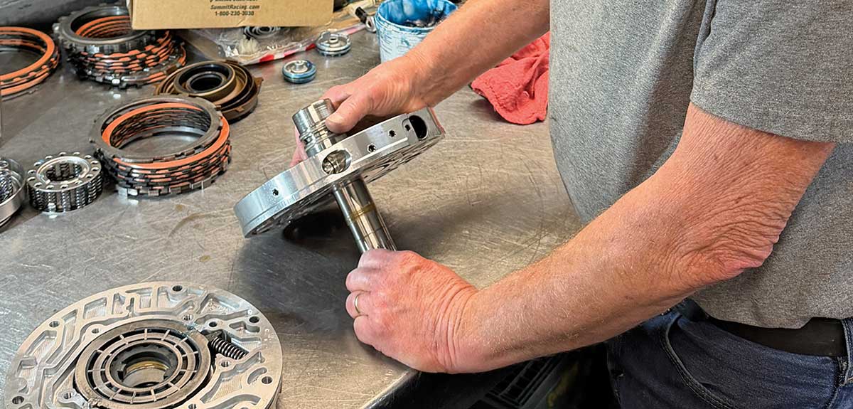 Installing pump seals and stator shaft bushings.