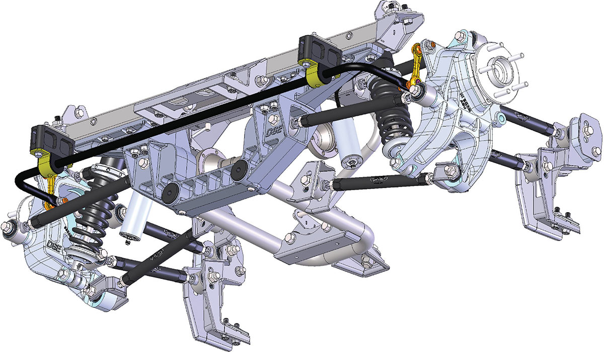 CAD model of the complete DECAlink assembly.