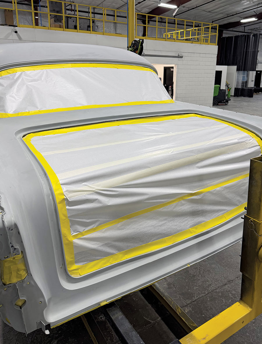 Body openings masked before applying color coats