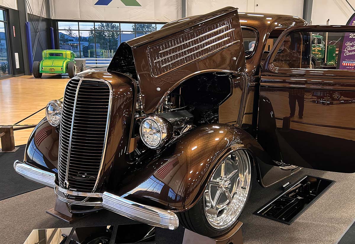 Brown 1953 Chevy Bel Air convertible
